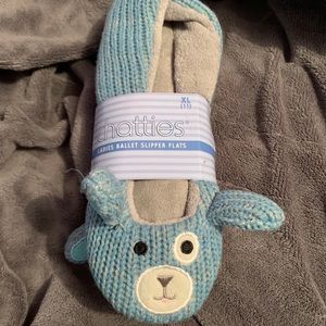 Blue bunny house slippers